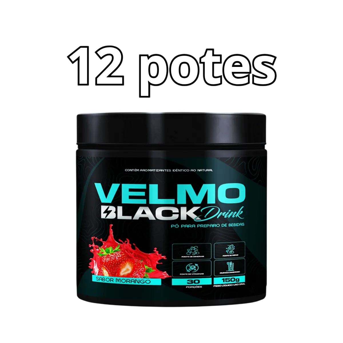 Velmo Black Drink Morango 12 POTES