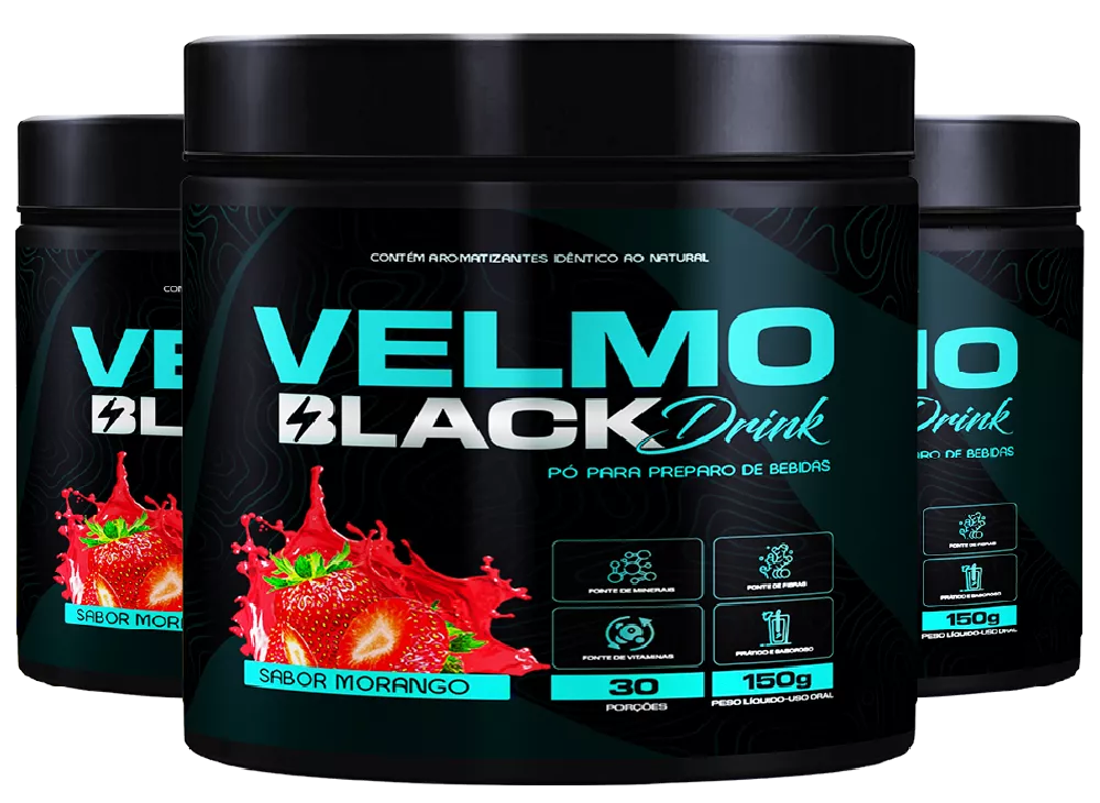 Velmo Black Drink Morango 3 POTES