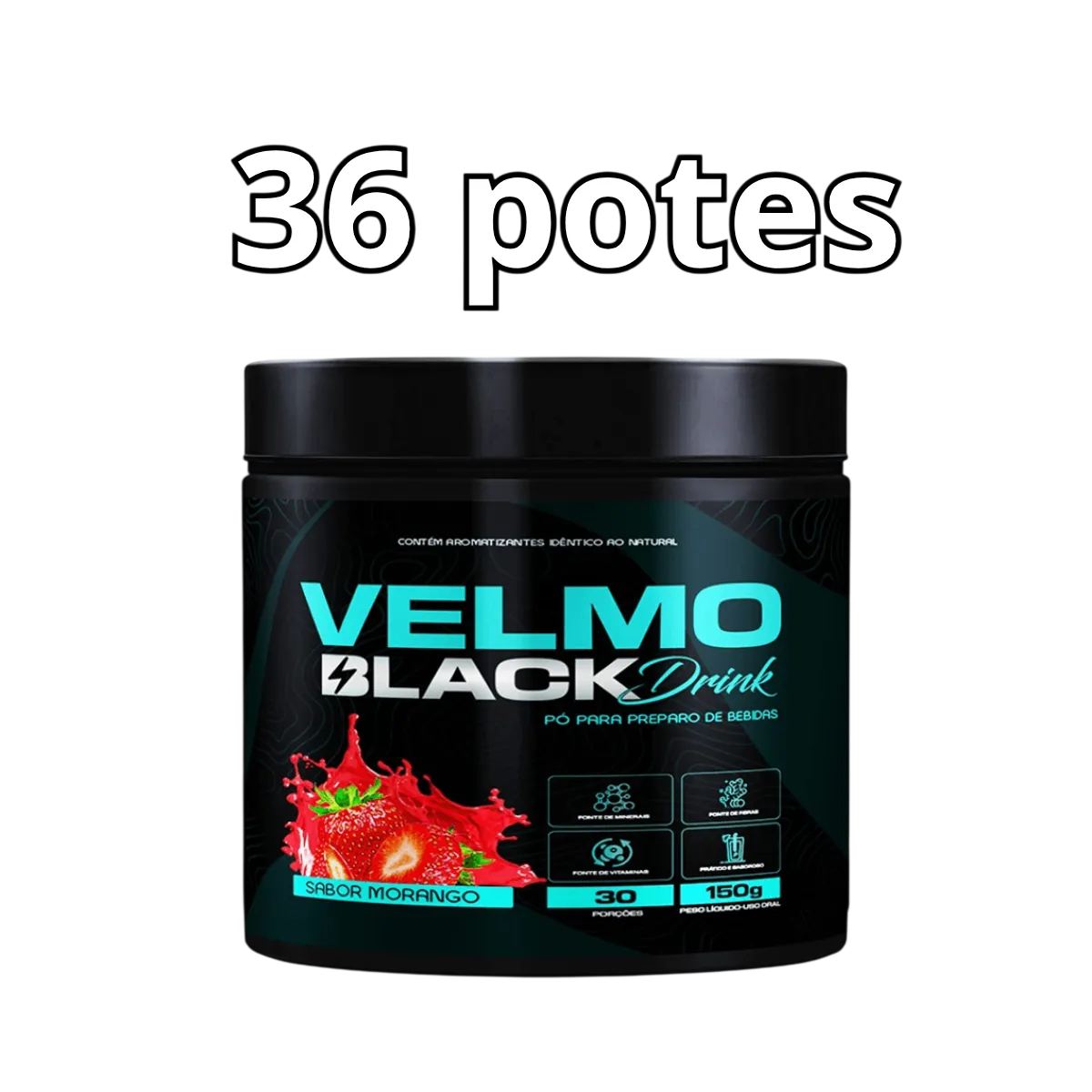 Velmo Black Drink Morango 36 POTES