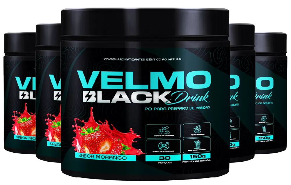 Velmo Black Drink Morango 5 POTES