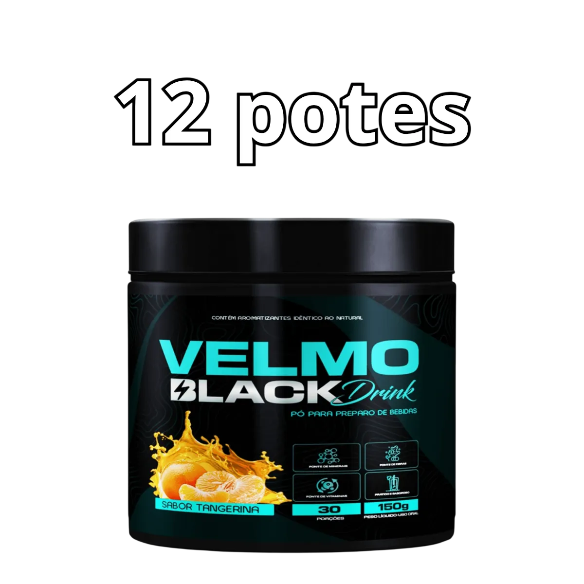 Velmo Black Drink Tangerina 12 POTES