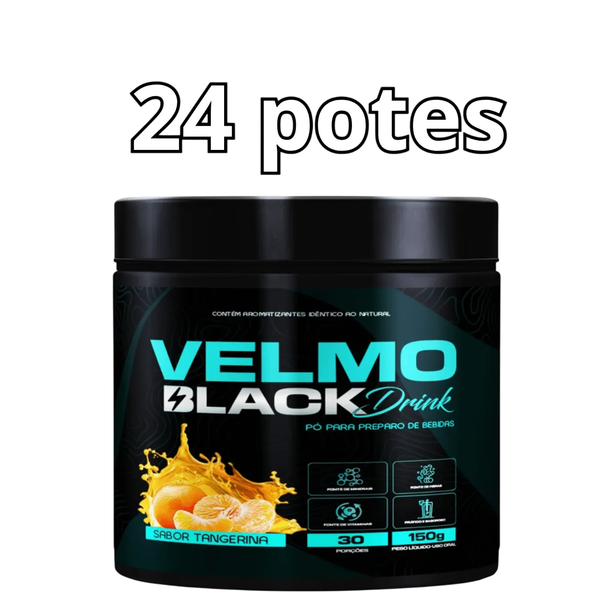 Velmo Black Drink Tangerina 24 POTES