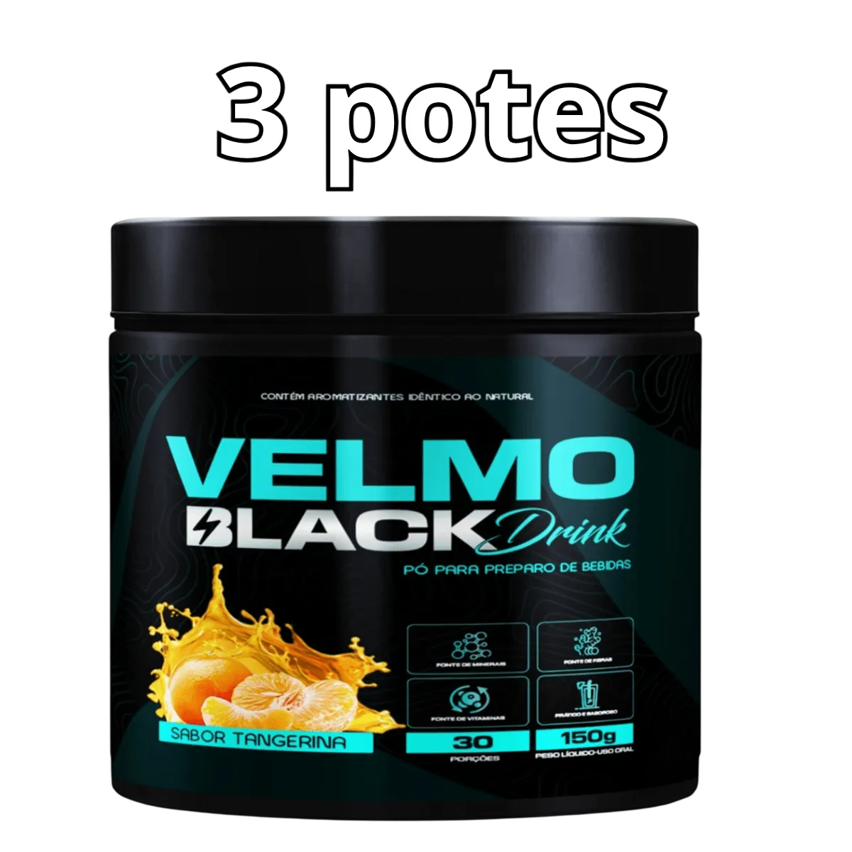 Velmo Black Drink Tangerina 3 POTES