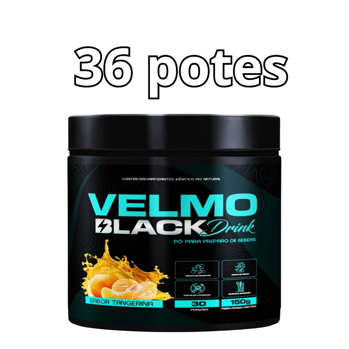 Velmo Black Drink Tangerina 36 POTES